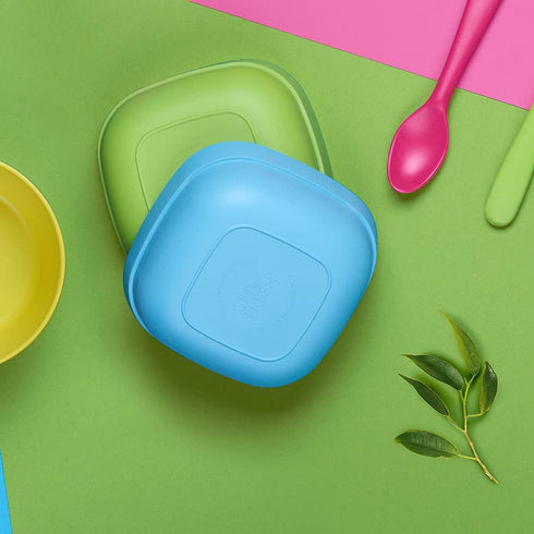 Bamboo Kids Bowls, 4 Pack Set, Stackable Bamboo Dinnerware for Kids, Bamboo Fiber Kids Bowls Set, Dishwasher Safe and Stackable...