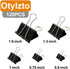 120Pcs Binder Clips Assorted Size, Office Clips with Clear Storage Container, Bulldog Clips, Paper Clips, Office Supplies...