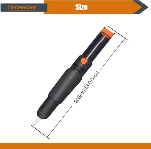TOWOT Desolding Pump & 2PCS Desoldering Wick (Length: 1.5m; Width: 2.5mm) Used to Remove the Solder and Disassemble Electrical Components, No-Clea...