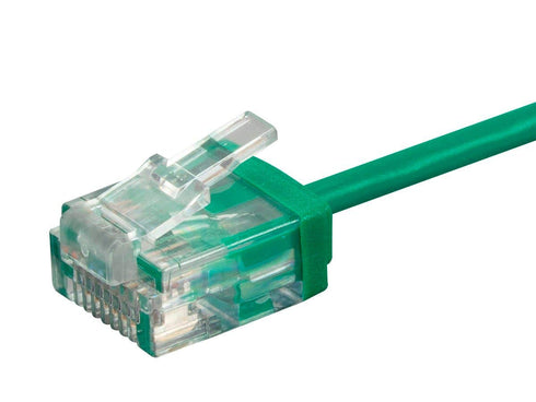 Monoprice Cat6 Ethernet Patch Cable - Snagless, 550MHz, UTP, 32AWG, 1 Feet, Green - Micro SlimRun Series...