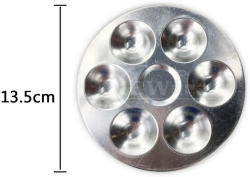 NUOBESTY 2pcs Paint Palettes Metal 6 Well Semicircle Professional Watercolor Oil Palette Painting Tray Artist Craft Palettes...