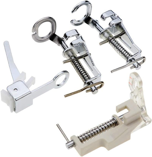 4pcs Large Metal Darning/Free Motion Presser Foot for Household Low Shank Brother Singer and More Sewing Machines Include Close Toe, Open Toe, Qui...