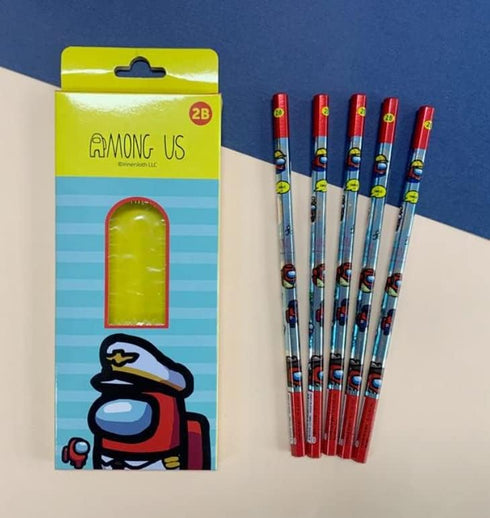 Among Us Pencils, 5 Count, 2B, 1 Random Package(Package May Vary) Will Be Sent....