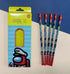 Among Us Pencils, 5 Count, 2B, 1 Random Package(Package May Vary) Will Be Sent....