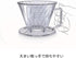 Hario Pegasus Flat Bottom Dripper, Size 02, Clear...