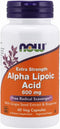 NOW Supplements, Alpha Lipoic Acid 600 mg with Grape Seed Extract & Bioperine®, Extra Strength, 60 Count (Pack of 1)...
