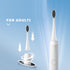 Compatible with Burst Adults Electric Toothbrush Replacement Heads with Dust Cover Caps, Perfect Fit with BURST Sonic Toothbrush Charcoal Soft Bri...