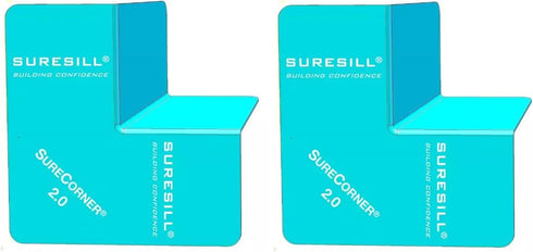 SureCorner 2.0 Sloped Corner Flashing for Windows - Pack of 2 to Fit with 1 Window, Teal...