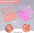 Opret 15 Girds Bead Organizer(4 Pack), Earring Organizer Box, SMALL Plastic Containers with Adjustable Dividers for Crafts Jewelry Screws Fishing ...