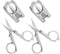 Folding Scissors, 4Pcs Stainless Steel Small Scissors Pocket Portable Foldable Travel Scissors Tiny Mini Craft Cutter...