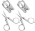 Folding Scissors, 4Pcs Stainless Steel Small Scissors Pocket Portable Foldable Travel Scissors Tiny Mini Craft Cutter...