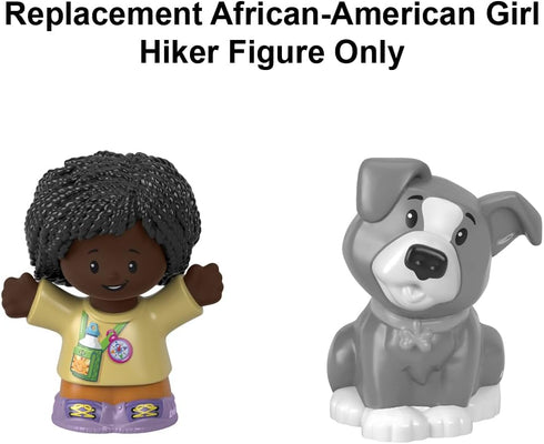Replacement Part for Fisher-Price Little People Playset - HBW73 ~ African-American Girl Hiker Figure with Water Bottle Print ~ Works Great with An...