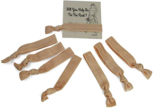 7 Rose Gold Bridesmaid Gift Bracelets Kit. "I Can't Tie The Knot Without You" Bridesmaid Cards & Gift Box. The Tie Knot Cuff or Heart Bracelet Gif...