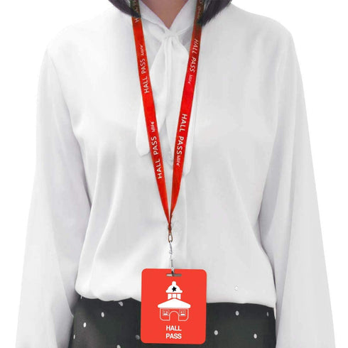 Unbreakable PVC Hall Pass Lanyards,Mlife School Passes Set for Teachers 12 Pack Hall, Bathroom, Library, Office and Nurse Classroom School Supplie...