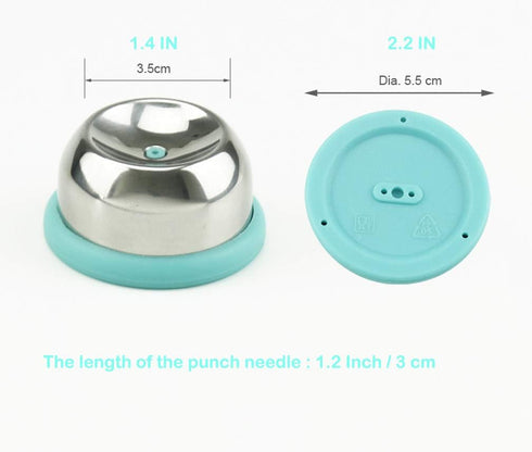 1 Pack Hard Boiled Egg Piercer simple easy egg hole puncher egg poacher Endurance Hole (304 stainless steel+new material PP bottom)Anti-sliding ca...
