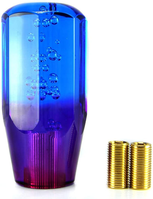 Automatic Gear Shift Knob,Crystal Shifter Boot Knobs,Universal Cool Car Accessories Blue+Purple(10CM)...