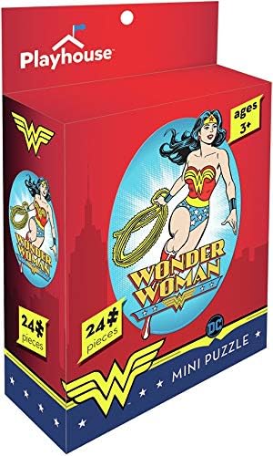 Playhouse DC Comics Wonder Woman 24-piece Die-Cut Shaped Mini Puzzle for Kids...