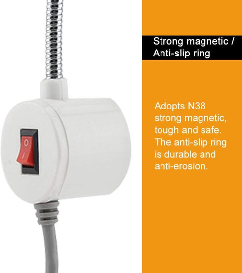 Fdit 30LED 2W Sewing Machine Light Working Lamp with Magnetic Base Switch Daylight LED Clamp Light Desk Lamp Multifunctional Flexible Lamp(US-Plug...