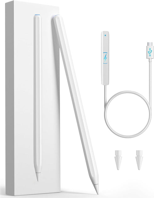 iPad Pencil 2nd Generation with Magnetic Wireless Charging,With Apple Pencil Magnetic Charger,Compatible with iPad 6/7/8/9/10,iPad Pro 11 in 1/2/3...