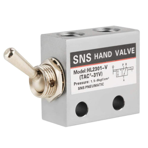 HL2301 3 Position 2 Port Toggle Switch Pneumatic Mechanical Valve...