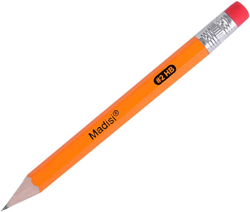 Madisi Golf Pencils with Eraser, 2 HB Half Pencils, 3.5" Mini Pencils, Pre-Sharpened, 96 Count...