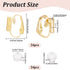 1 Box 24Pcs Real 18K Gold Plated Clip Earring Converter Clip Earrings Findings Brass Painless Non Pierced Earring Converter with Pads Earring Clip...