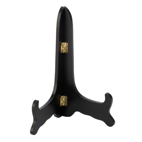 Tripar Wooden Display Stand, Black Finish (8-Inch Depth) - Decorative Tabletop Display - Handcrafted Design with Gold Latches - Perfect for Holdin...