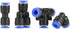 Pneumatic Quick Fittings, 6mm 0-0.9MPa 360 Degree Rotation Air Hose Push Connector Pneumatic Quick Connector for Pneumatic Tools for Air Piping fo...