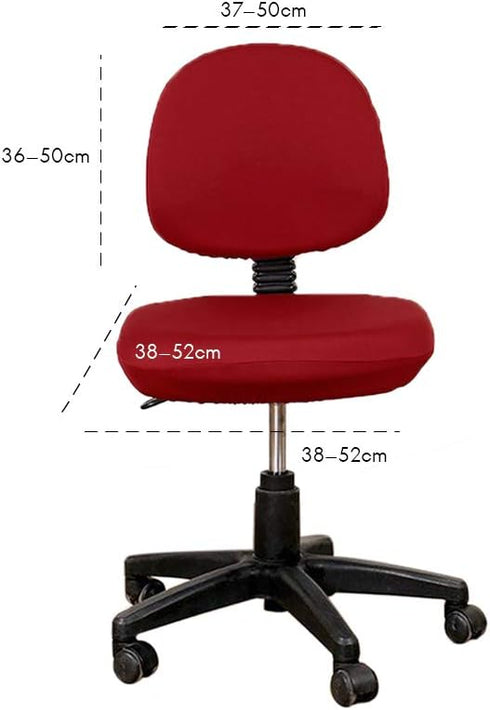 TOPINCN Office Computer Chair Covers, Split Stretchable Seat Cover Universal Split Rotating Swivel Chair Slipcover Protector 2 Piece, Office Chair...