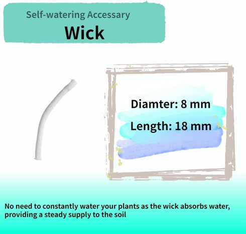 Nihow Self Watering Planter Accessory Set with Wick, Mesh - Enhance Your Plant's Growth and Health Easily...