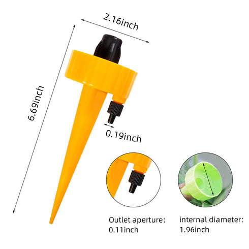 6PCS Self Plant Watering Spikes, Drip Irrigation Watering Devices with Slow Release Control Valve Switch for Indoor & Outdoor Plants Vacation Auto...
