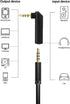 3.5mm Angle Male to Female Audio Adapter, 90 Degree Right Angle Gold-Plated TRS Stereo Jack Plug AUX Connector Compatible with Headset, Tablets, M...
