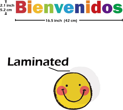 Spanish Inspirational Bulletin Board Set for Classroom Decor - Welcome Sign Poster and Positive Accent Wall Art - Motivational Decorations...