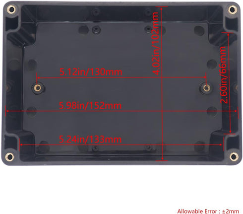 Project Box IP65 Waterproof Junction Box ABS Plastic Black Electrical Boxes DIY Electronic Project Case Power Enclosure 6.3x4.33x3.54 inch (160x11...