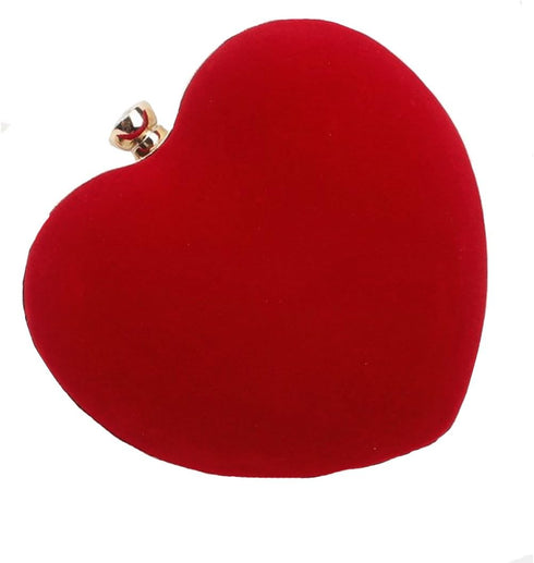 Women Heart Shaped Handbag Mini Clutch Chain Purse Chic Shoulder Bag Evening Tote...