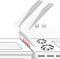 Kitchen Silicone Stove Counter Gap Cover, 21/25 inch Long & Extra Wide Stove Gap Filler Range Strips 2pcs,Between Oven and Countertop Dishwasher, ...