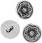 12 PCS Antique Silver Six-Petal Flower Carving Circle Button Vintage Coat Button High-Grade Alloy Button Trench Coat Button...