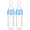 Nuanchu Baby Spoons 2 Pack Silicone Baby Food Feeder 3 oz Squeeze Feeding Spoon Toddler Dispensing Feeder Suction Cup Design Travel Friendly for K...