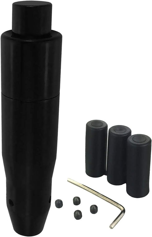 Lunsom Automatic Shift Knob Metal Car Shifting with Push Button Aluminum Alloy Shifter Lever Handle Long Stick Gear Head Fit Most Auto Transmissio...