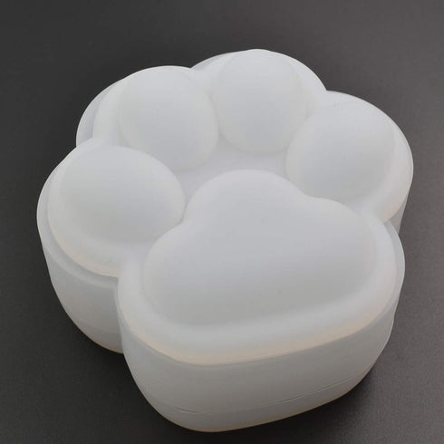 Cat Paw Shape Box Epoxy Mold DIY Resin Casting Cute Cat Paw Container Silicone Mold for Storage Small Stuff, Glossy...