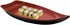 Happy Sales HSSB-10RB, Sushi Boat Shape Plate Sushi Sashimi Serving Plate Melamine Plastic Tray 10 x 4.5 Inch (Red Black)...