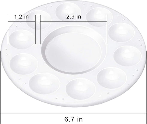 Paint Tray Palettes, Plastic White Palettes for Kids & Students,Paint tray for Art Class,Craft DIY or Have a Birthday Painting Party-8pcs...