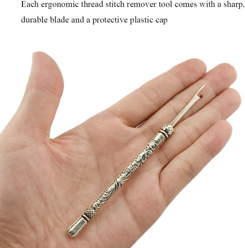 HAHIYO Metal Seam Ripper with Classical Engraved Pattern - Ergonomic Non-Slip Handle Sewing Stitch Cutter Thread Unpicker for Quilting Sewing Craf...