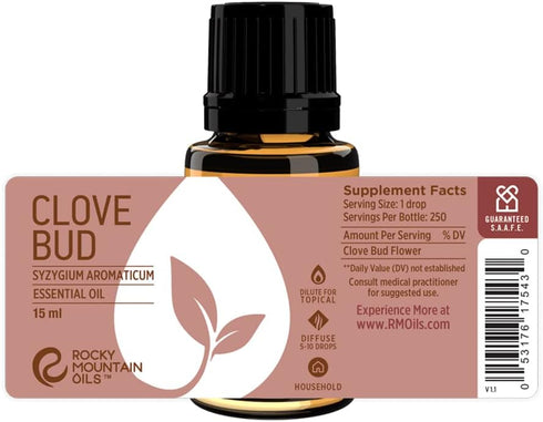 Rocky Mountain Oils Clove Bud Essential Oil - Aromatherapy Diffuser Oils, Topical Massage Oil for Massage Therapy, and Home - 15ml...