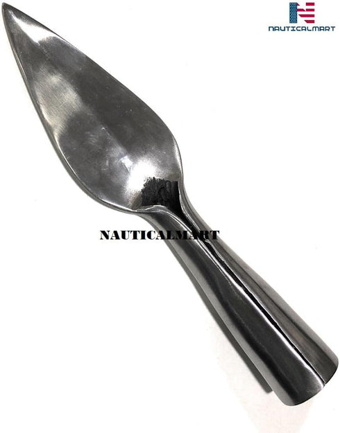 NauticalMart Reproduction Roman Or Medieval Steel Spearpoint 8" Long Hand Forged Viking Saga Iron Lozenge Spear Head...