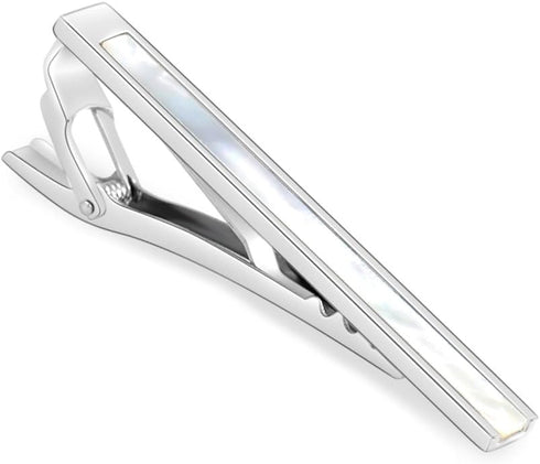 Inlay Mother of Pearl Tie Clips Bar Unique Clasp Tie Pins...