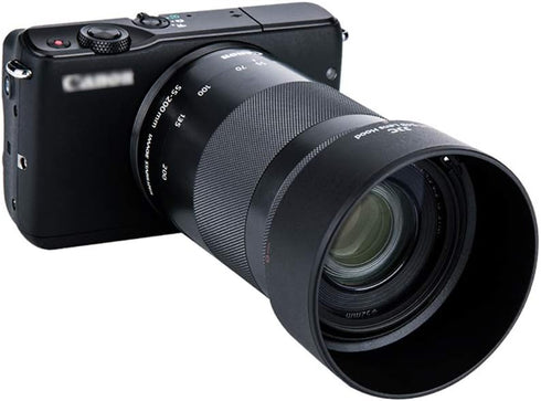 JJC Bayonet Dedicated Lens Hood Shade for Canon EF-M 55-200mm f/4.5-6.3 is STM Lens on Canon EOS M50 M100 Mirrorless Camera, Replaces Canon ET-54B...