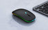 Wireless Bluetooth Mouse,LED Rechargeable Silent Slim Laptop Mouse,Portable(BT5.2/3.0 and USB Receiver) Dual Mode Computer Mouse for Laptop,ipad T...