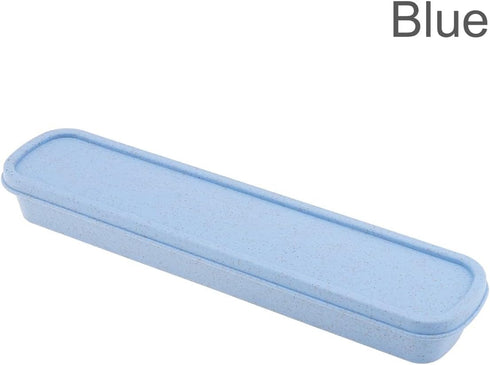 OriGlam 1pcs Portable Flatware Box Travel Tableware Storage Case Box, Utensil Case Flatware Storage Box for Cutlery Kit (Blue)...