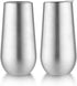 Sivaphe 2Pack Stemless Champagne Flutes Set with Lid Stainless Steel Insulated Vacuum Tumbler Cocktail Cups Reusable Wedding Toasting Method 6 Oun...